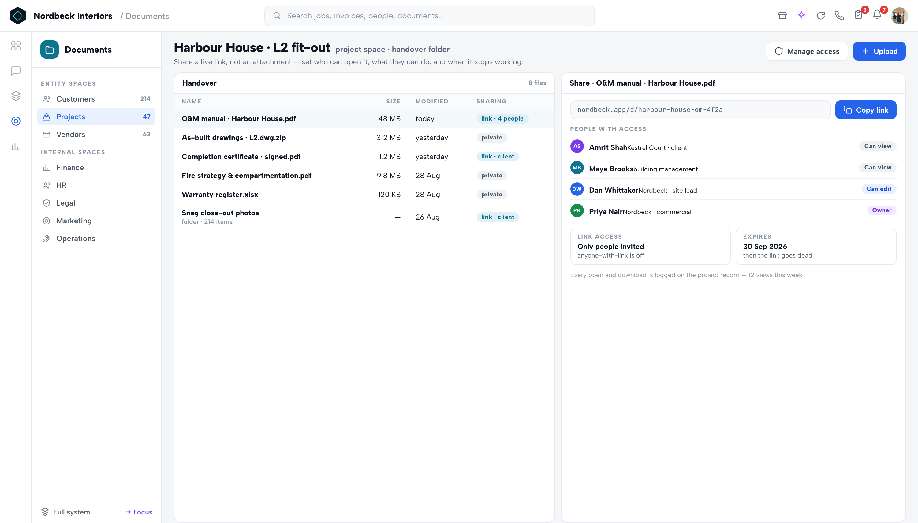 Documents — Share links